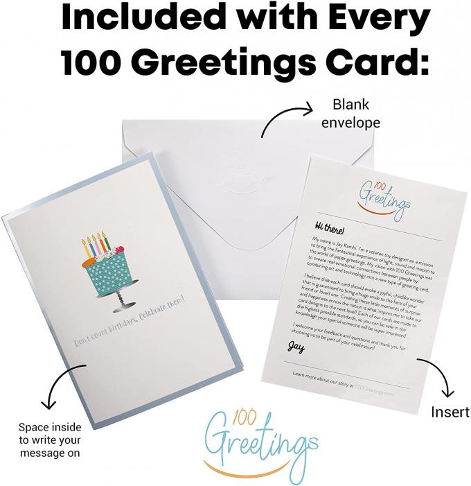 کارت تبریک پاپ آپ سه بعدی LED Light برای تولد رنگ CMYK اندازه 14.8×21 سانتی متر 3