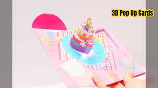 カスタマイズ可能で特別な 3D ポップアップ グリーティング カード