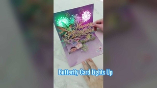 ? Purple Butterfly 3D Birthday Card with Music & Fireworks Lights #birthdaygift   #HappyBirthday