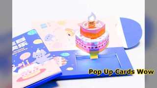 3D ポップアップ グリーティング カード カスタム企業ギフト