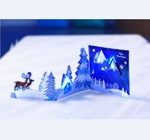 3D Voice Recording Christmas Cards CMYK Printing Open Autoplay
