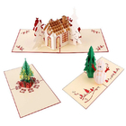 OEM Promotional 3D Pop Up Greeting Card for Christmas ROHS FCC Certificate