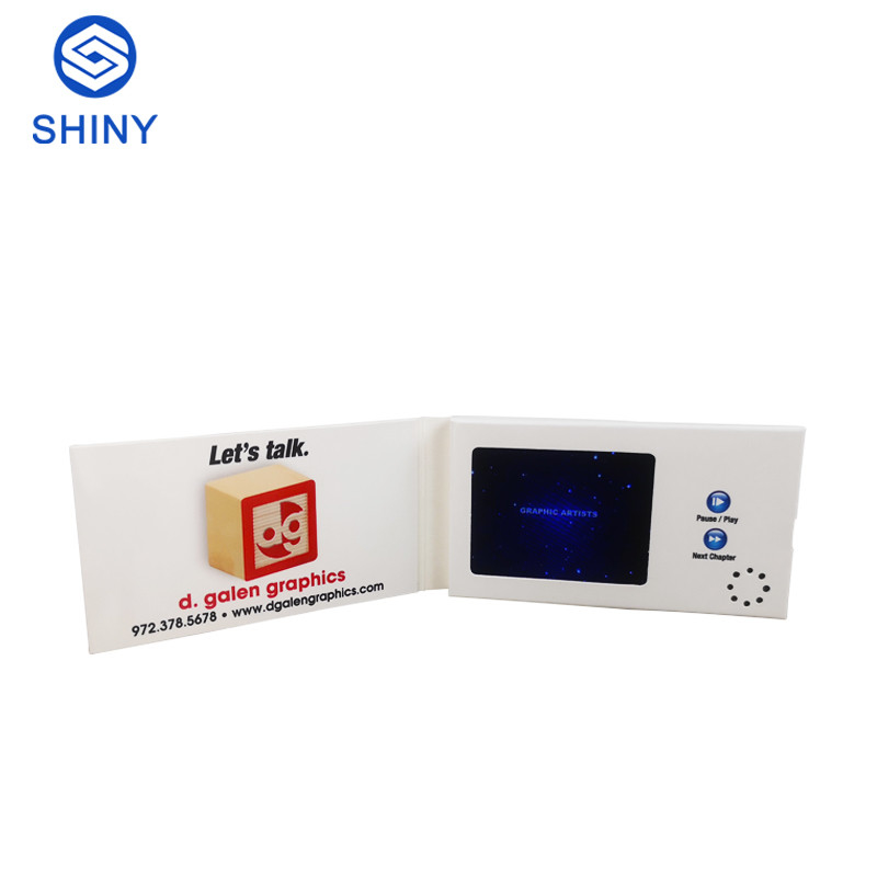Cote 7.0 Inch Lcd Screen Invitation Video Card With Gold Foil