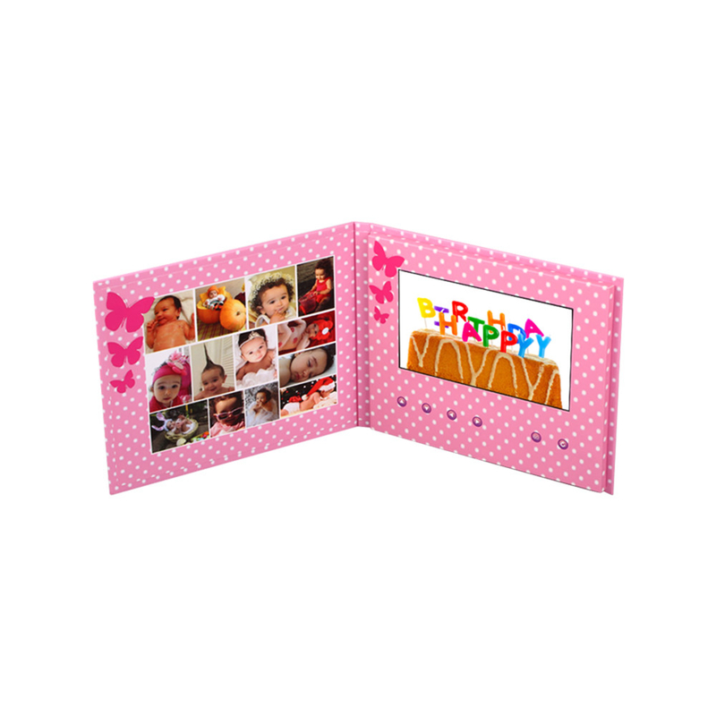 गुणवत्ता व्यापार विपणन विज्ञापन के लिए 7 इंच एलसीडी मीडिया प्लेयर ब्रांड वीडियो ब्रोशर निमंत्रण कार्ड कारखाना