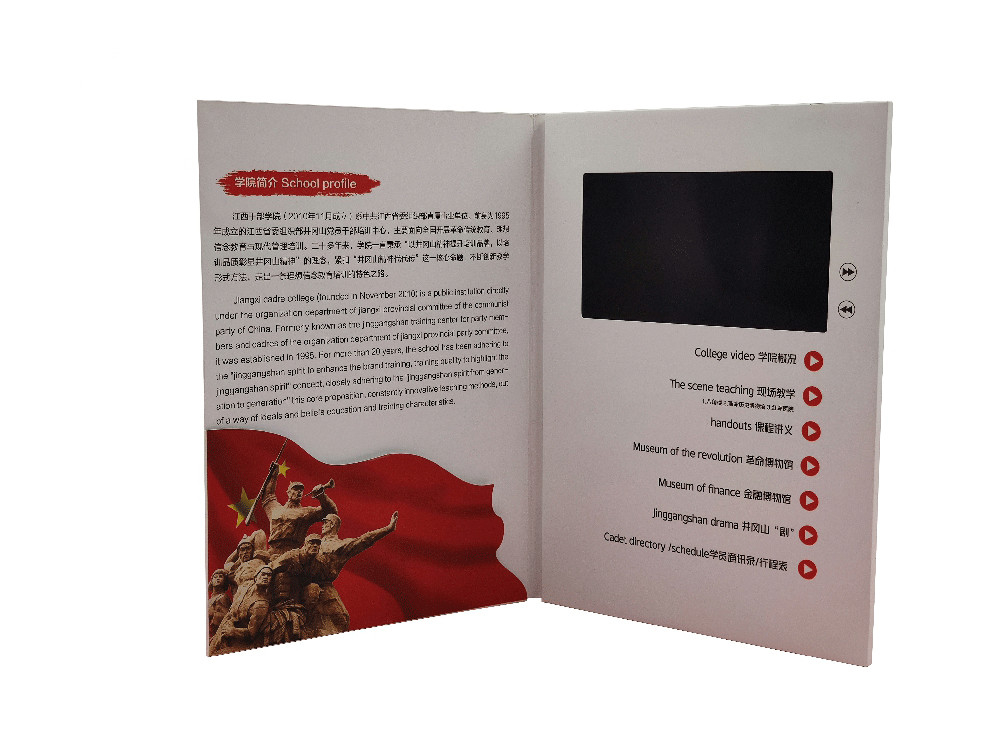 OEM ODM Custom Design 7 Inch Lcd Video Magazine Advertising Folder Multipage Printing Video Brochure