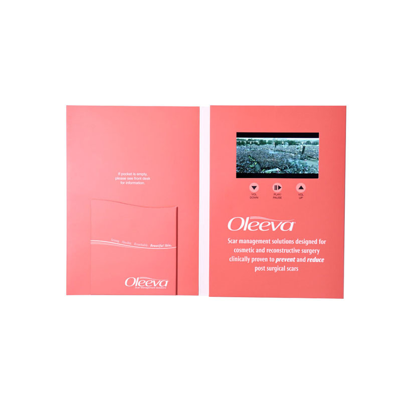TFT LCD display folder blank video brochure business invitation greeting card