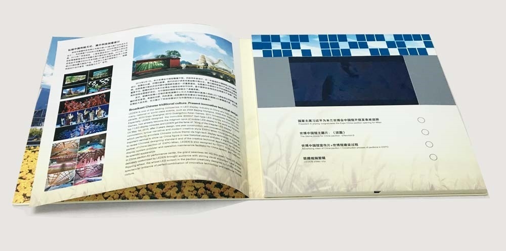 Multipages TFT Screen LCD Video Book Blank For Greeting marketing