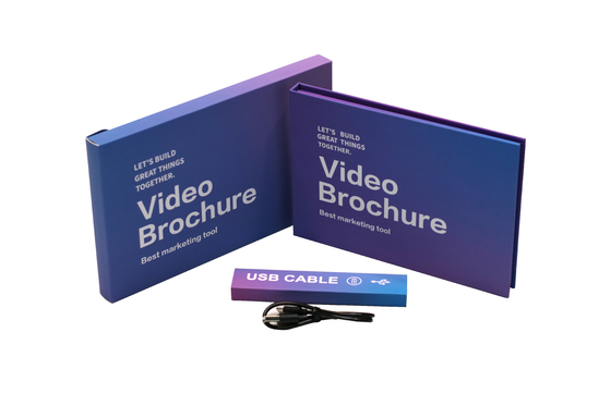 Artificial LCD Video Brochure Card for Business with Customizable Buttons and High Battery Capacity