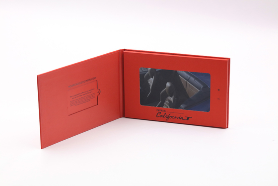 LCD Video Brochure Card with Image Format PNG and Video Upload Connect USB Cable