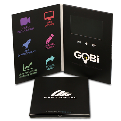 Advertising Video Brochure Mailer , LCD Video Greeting Cards OEM ROHS Certificate