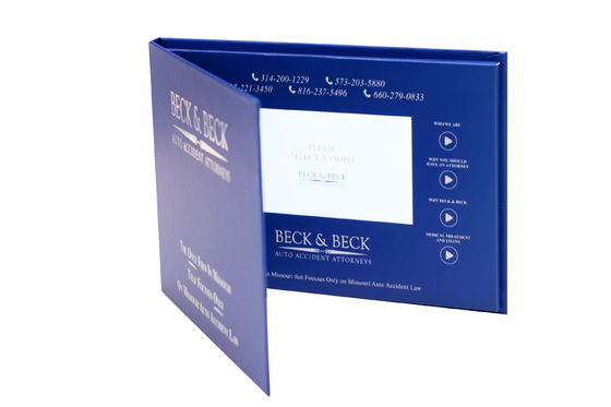 Colorful 7 Inch Lcd Video Brochure Card Promotional Gift Customized
