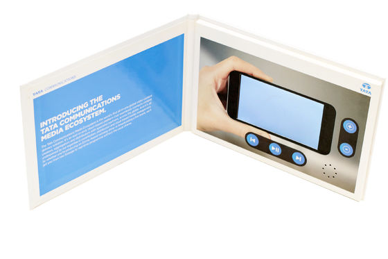 Quality Soft Cover LCD Video Mailer 256MB , Advertising Video Book with TFT 5 Inch Screen factory