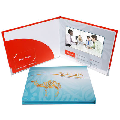Quality Business Gift LCD Video Book with Video Upload Connect USB Cable and 600Amh-6000Amh Battry Capacity factory