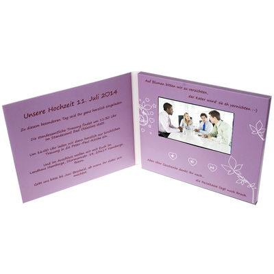 Kalite AAC Ses Formatı 4.5" LCD Video Kartları İşletme İhtiyaçlarınız İçin Mükemmel fabrika