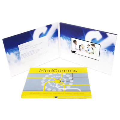 Quality 7 Inches LCD Video Folder with Leather Cover and Plastic Inner Frame Supporting MKV Video Format factory