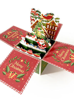 Kalite Kişiselleştirilmiş mesajlar ve 2 mm / 3 mm kalınlık seçenekleri ile çevre dostu geri dönüştürülebilir 3D Pop Up Tebrik Kartı fabrika