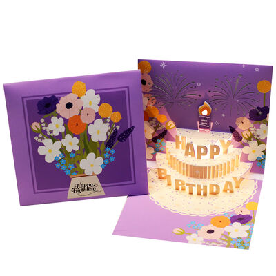 qualità Cartolina di auguri 3D in stile artificiale Materiali pop-up utilizzati Ideale per eventi aziendali Regali dei clienti e messaggi personalizzati Fabbrica