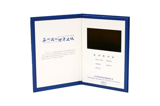 qualité Contrôle de lecture Bouton Lecture Pause Carte vidéo de vœux avec carte et écran en plastique Convient pour les événements d'entreprise et les campagnes Usine