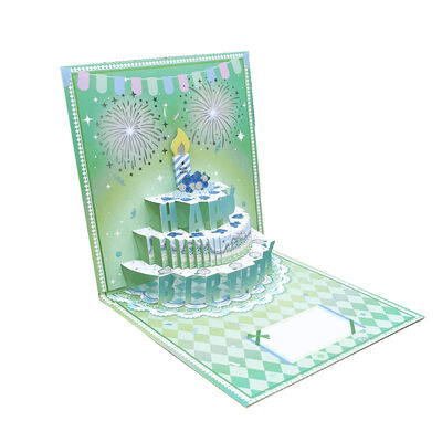 qualità Personalizzazione 3D Pop Up Cartolina di auguri Popup Cartolina di auguri Messaggi personalizzati o disegni Perfetto per eventi e campagne aziendali Fabbrica