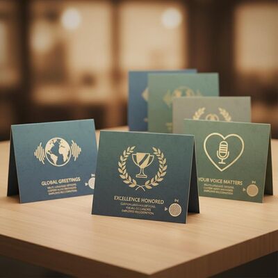 Quality Customizable Sound Greeting Cards with Multiple Language Options and Button Cell Battery for All Occasions factory