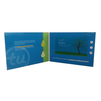 Button LCD Video Brochure Card Soft Cover 1GB Memory MKV MOV 3GP Video Format