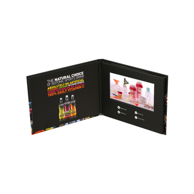 Landscape LCD Video Business Card For Advertising Gift 128MB Memory A5 size ODM