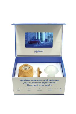 LCD Display Gift Video Box , 4GB Video Presentation Box Magnetic Printed OEM