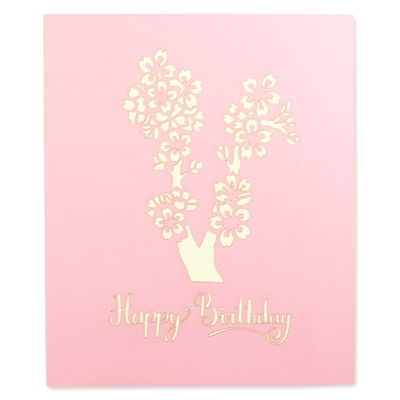 ROHS Cherry Blossom Tree Pop Up Card, Greeting Cards OEM ODM