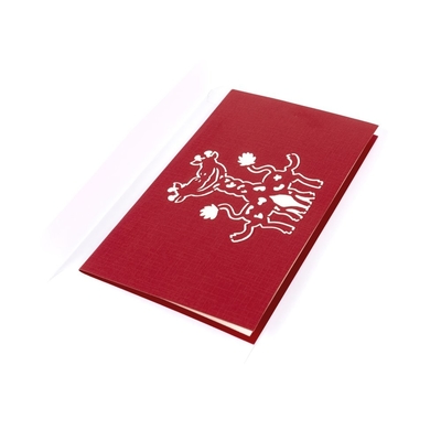 OEM 3D Pop Up Valentine Cards ,  3D Greeting Card Offset Printing FCC Certificates